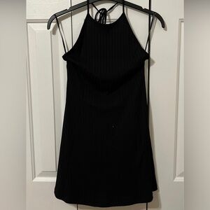 NWt black halter mini dress
